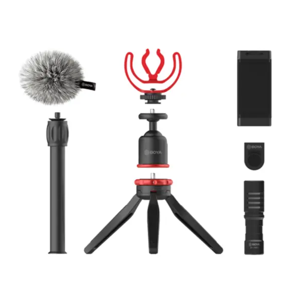 Boya Lavaliera Boya BY-VG330, Vlogger Kit cu Microfon BY-MM1 si Trepied
