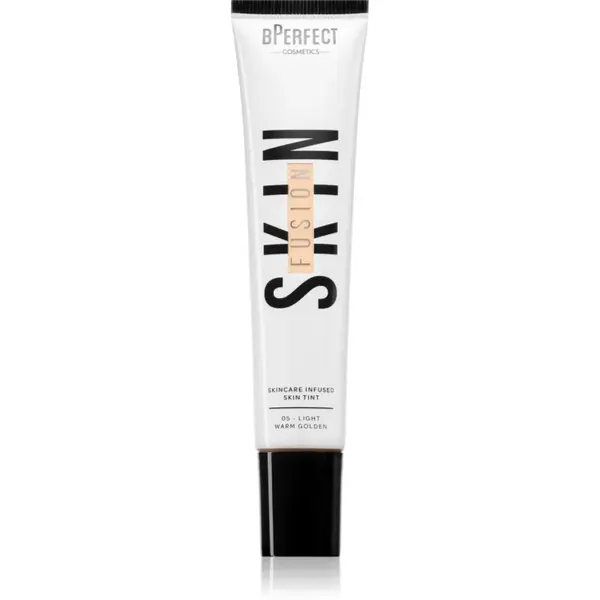 BPerfect Skin Fusion Skincare Infused Skin Tint make-up cu textura usoara pentru un look natural culoare 5 Light Warm Golden 30 ml