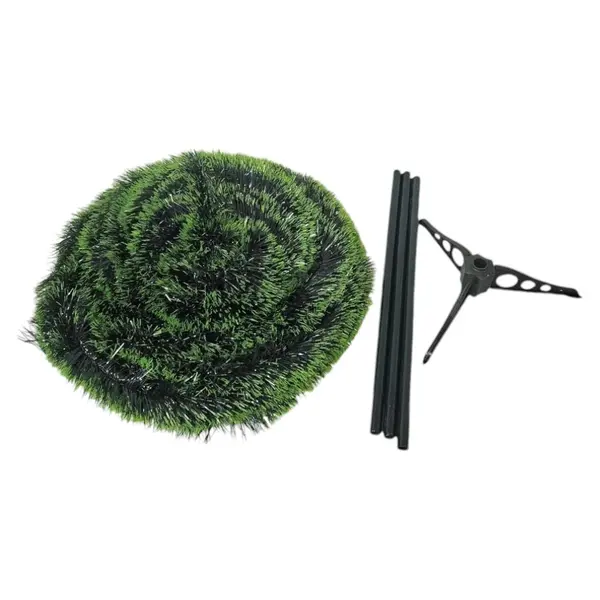 Brad artificial de Craciun pliabil ovokids Pop-up Tree Verde cu ace lungi, Inaltime 150 cm, Suport inclus, Pom de Craciun
