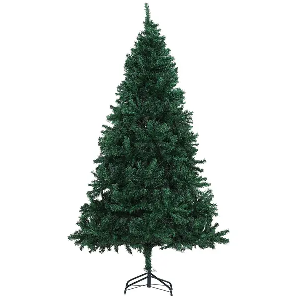 Brad de Craciun 180cm, brad artificial cu baza, brad verde, decoratiune de craciun de sarbatori HOMCOM | Aosom Romania