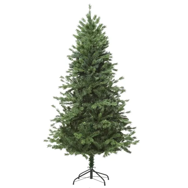 Brad de Craciun de 180cm, Pin artificial, baza detasabila, decoratiune de Craciun de sarbatori HOMCOM | Aosom RO