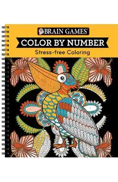 Brain Games - Color by Number: Stress-Free Coloring (Orange) - Publications International Ltd