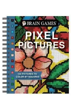 Brain Games - Pixel Pictures: 104 Pictures to Color by Squares - Publications International Ltd