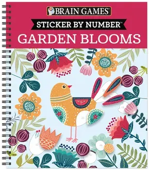 Brain Games - Sticker by Number: Garden Blooms, Spiral/***