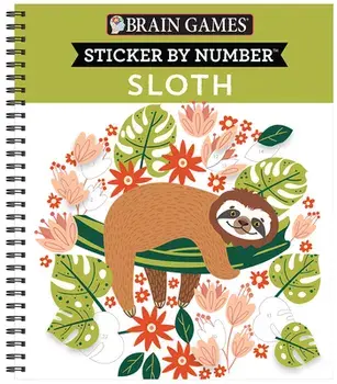 Brain Games - Sticker by Number: Sloth, Spiral/***