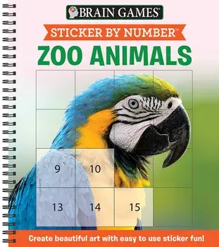 Brain Games - Sticker by Number: Zoo Animals (Square Stickers): Create Beautiful Art with Easy to Use Sticker Fun!/***