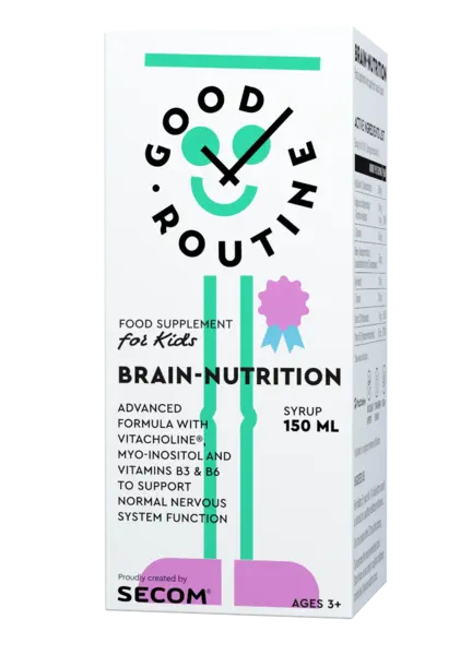 Brain-Nutrition Kids cu aroma de capsuni, 150ml, Secom