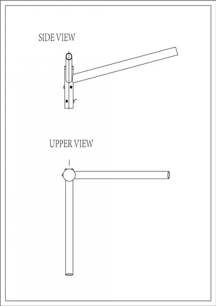 Brat Dublu Drept 90° 0.5m