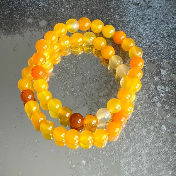 Bratara agat galben 8 mm