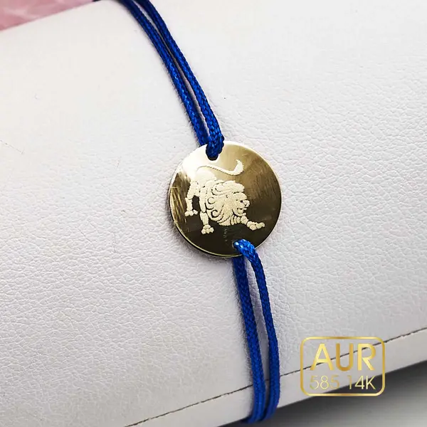 Bratara banut Aur 14k-personalizat zodie