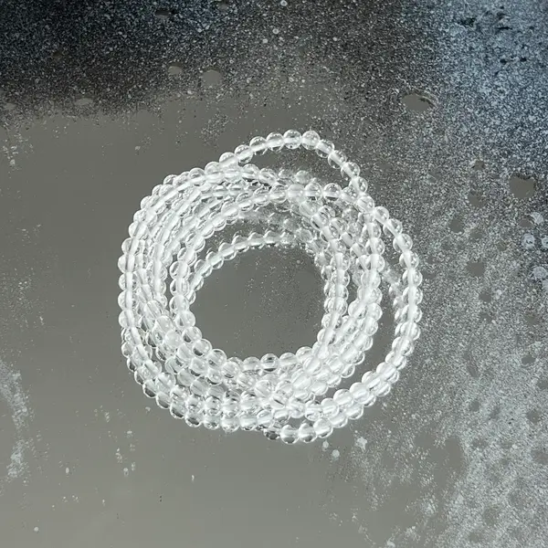 Bratara copii cuart incolor / cristal de stanca 4 mm