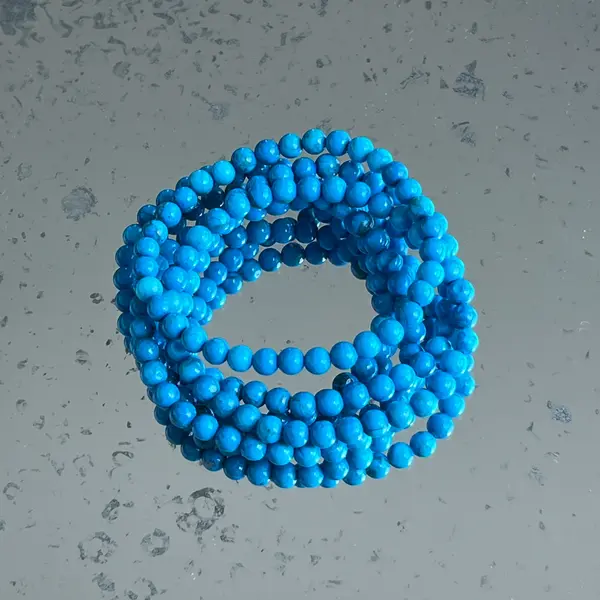 Bratara copii howlit albastru 4 mm