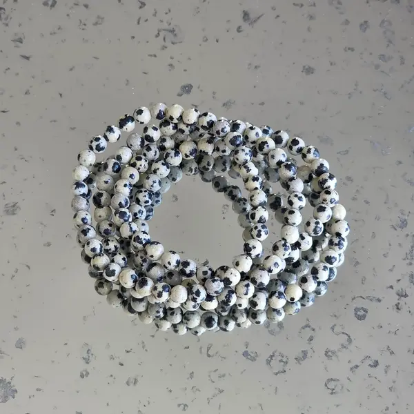 Bratara copii jasp dalmatian 4 mm
