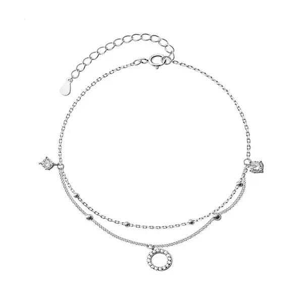 Bratara de glezna argint 925, JW521, placata cu rodiu
