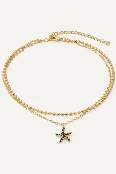 Brățară de picior Starfish - Gold