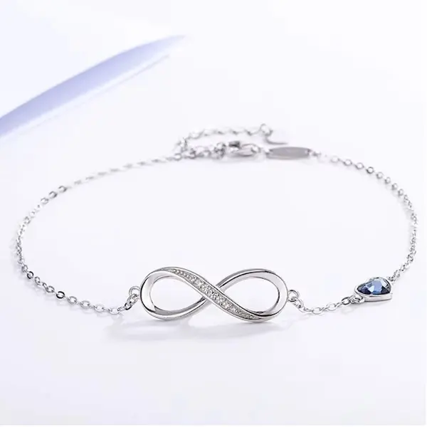 Bratara din argint 925 pentru dama, JW1846, model infinit, placata cu rodiu
