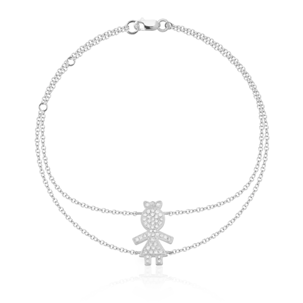 Bratara din aur alb cu diamante de 0.17ct