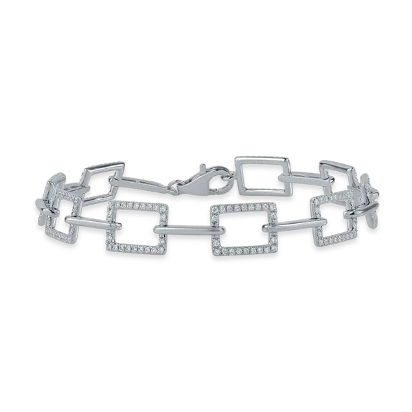 Bratara din aur alb cu diamante de 0.77ct