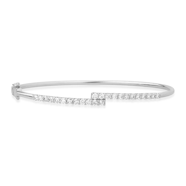 Bratara din aur alb cu diamante de 1ct