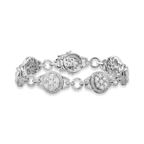 Bratara din aur alb cu diamante de 5.49ct
