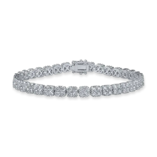 Bratara din aur alb cu diamante de 6.7ct