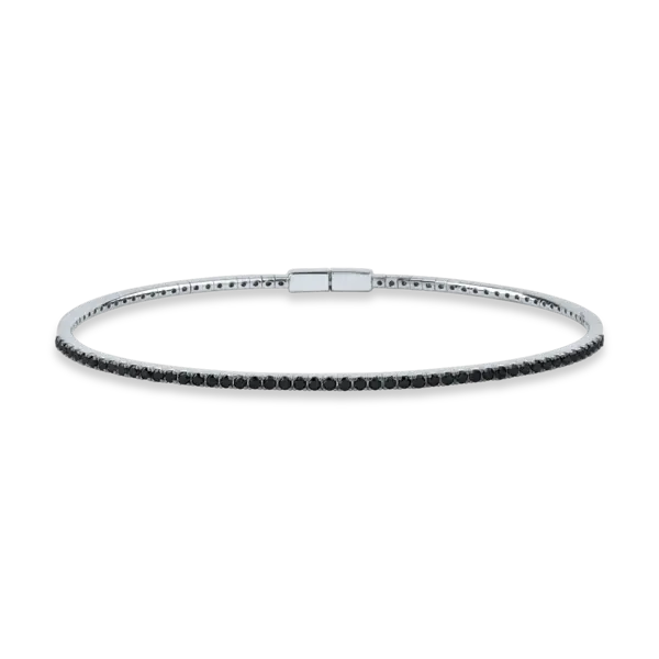 Bratara din aur alb cu diamante negre de 1ct