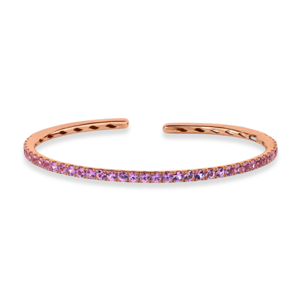 Bratara din aur roz cu safire roz de 2.96ct