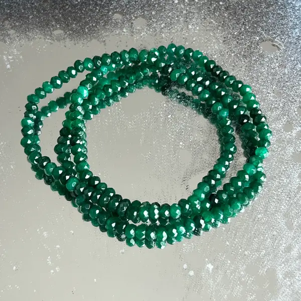 Bratara fatetata agat verde 4 mm