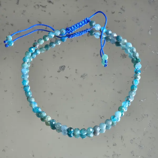Bratara fatetata apatit 3 mm snur reglabil