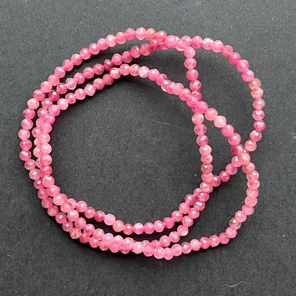 Bratara fatetata rubelit 3 mm