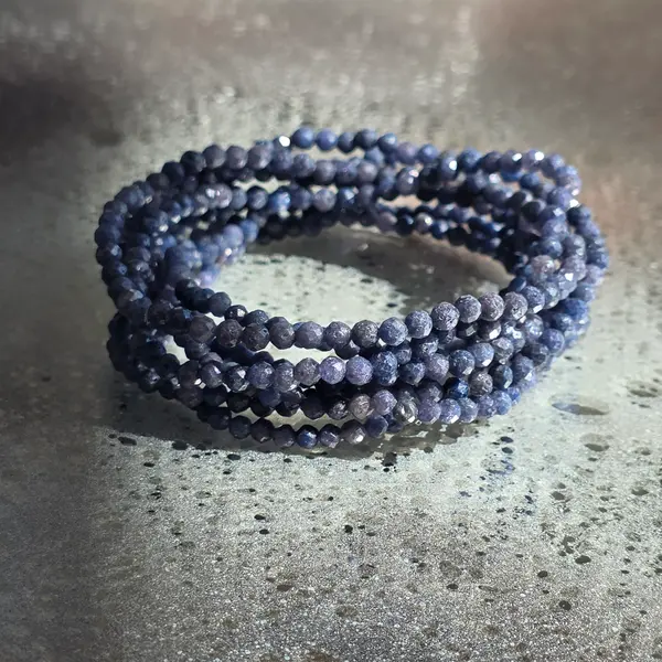Bratara fatetata safir 3 mm