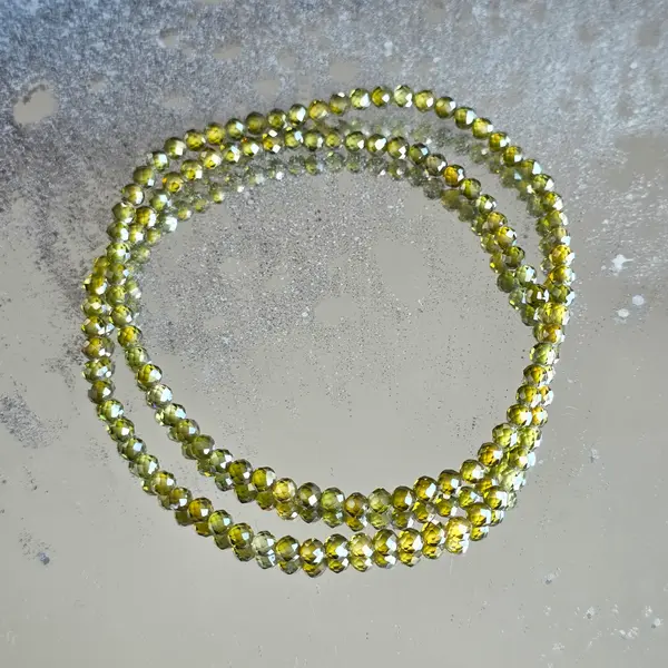 Bratara fatetata zircon verde 3 mm