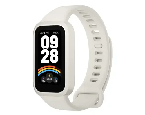Bratara fitness Xiaomi Smart Band 9 Active, Ecran TFT 1.47inch, 50 moduri sportive, 100+ fete de ceas, Rezistenta la apa 5ATM (Bej)