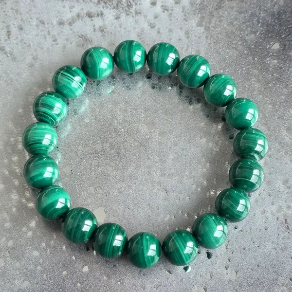Bratara malachit 10 mm