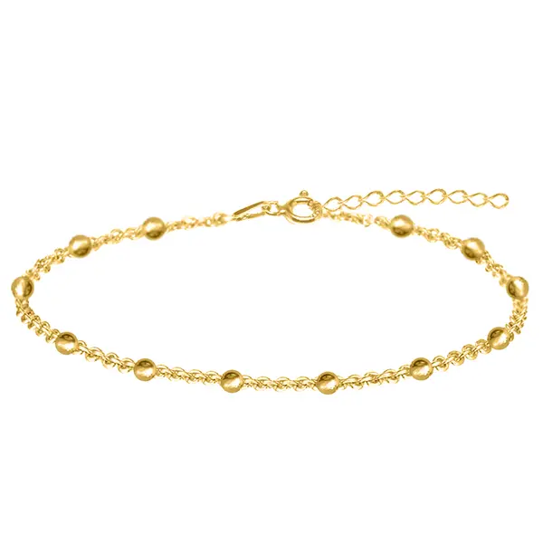 Bratara mana/picior din argint 925 placat cu aur galben 24K - Ball