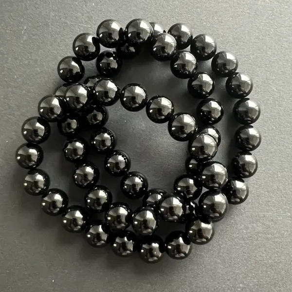 Bratara obsidian negru 10 mm