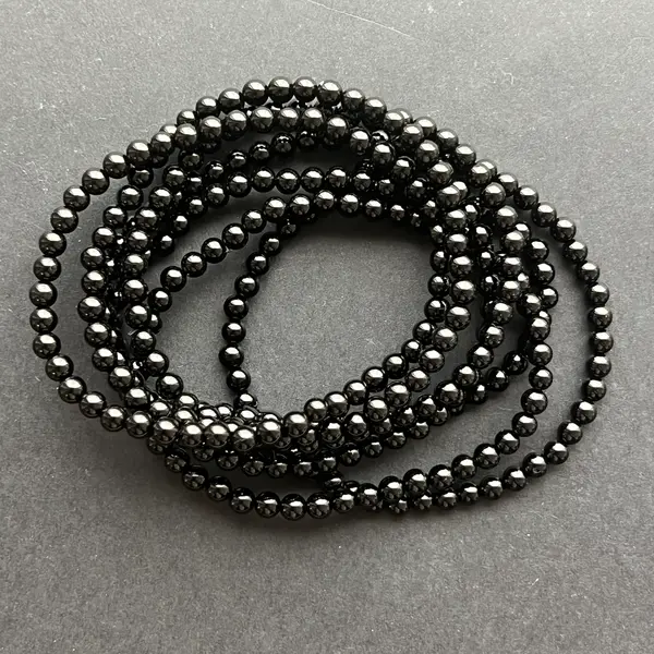 Bratara obsidian negru 4 mm