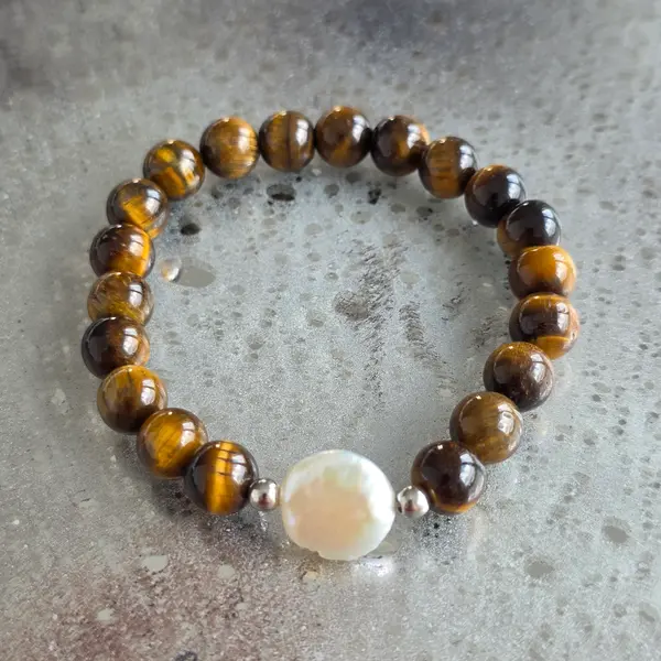 Brățară ochi de tigru 8 mm | Pearl