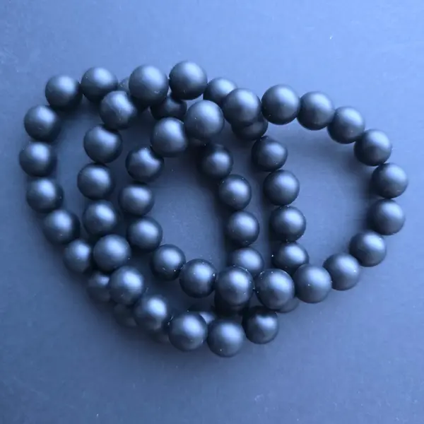 Bratara onix negru mat 10-11 mm