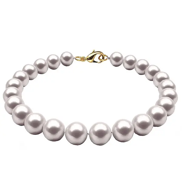 Bratara Perle Naturale Albe 7-8 mm cu Inchizatoare Aur Galben 14K KASKADDA