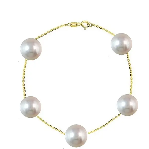 Bratara Perle Naturale, Model Office, de 7-8 mm cu Aur 14K