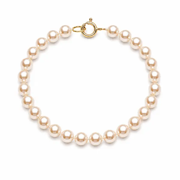 Bratara Perle Naturale Rare, Mici, de 4-5 mm, Calitate AAA+, cu Inchizatoare din Aur de 14K KASKADDA