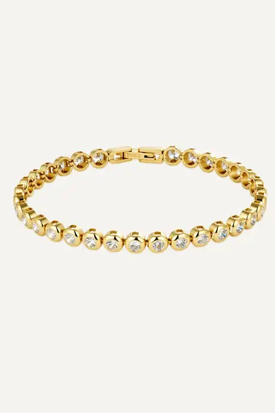 Brățară Tennis Bezel - Gold / S (16.5 CM)