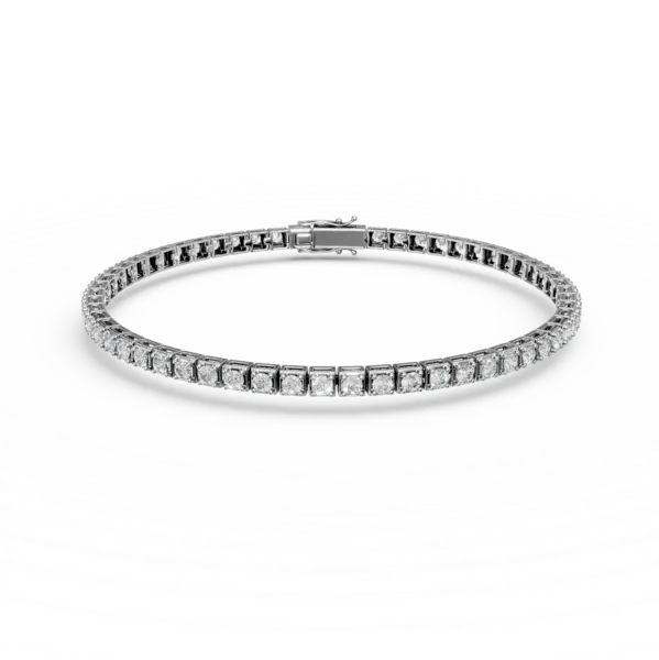 Bratara tennis din aur alb cu diamante de 1.4ct