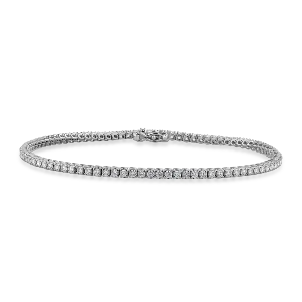 Bratara tennis din aur alb cu diamante de 1.5ct