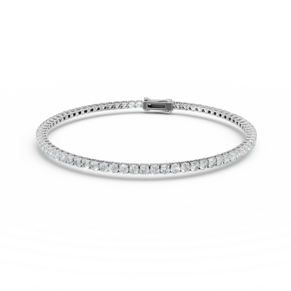 Bratara tennis din aur alb cu diamante de 2.5ct