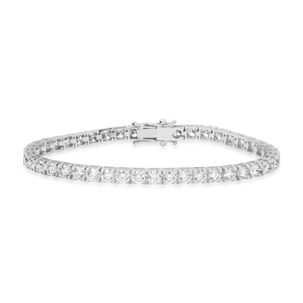 Bratara tennis din aur alb cu diamante de 8.75ct