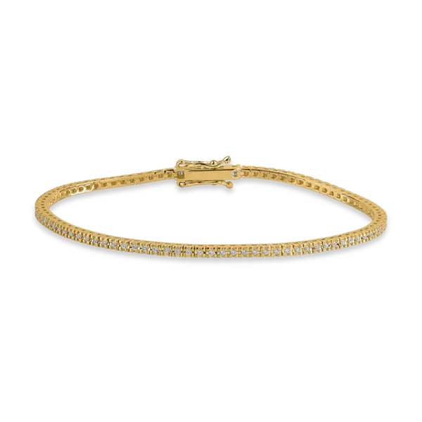 Bratara tennis din aur galben cu diamante de 0.51ct