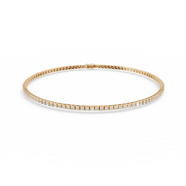 Bratara tennis din aur galben cu diamante de 0.5ct