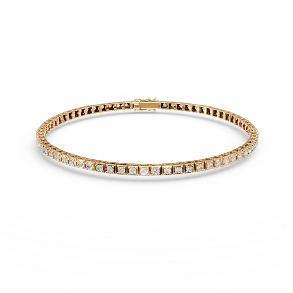 Bratara tennis din aur galben cu diamante de 1ct